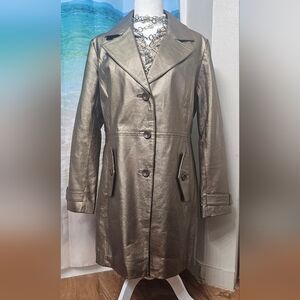 Metallic LEATHER Coat